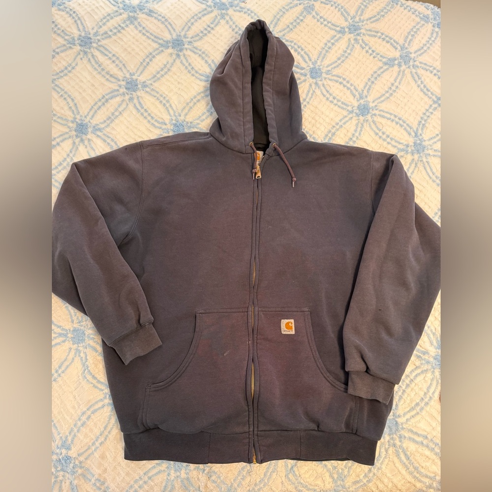 Men’s vintage Carhartt zip up hoodie XLT